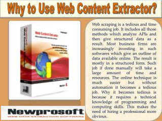 Why to Use Web Content Extractor?