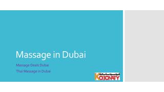 Massage in Dubai