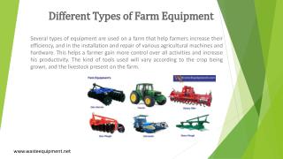 Different Types of Farm Equipment