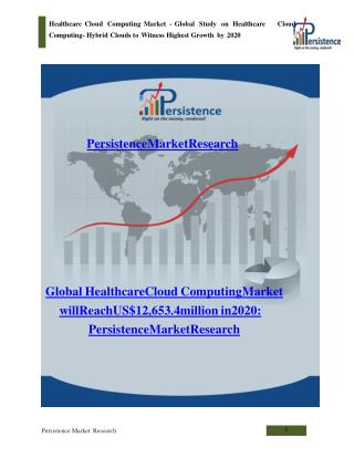 Global Study on Healthcare Cloud Computing Market to 2020