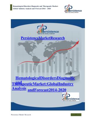 Global Hematological Disorders Diagnostic and Therapeutic Ma