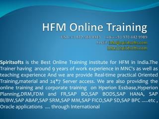 HFM Online Training | HFM Job Support