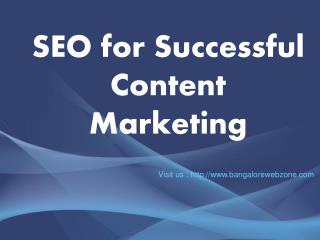 SEO for Successful Content Marketing