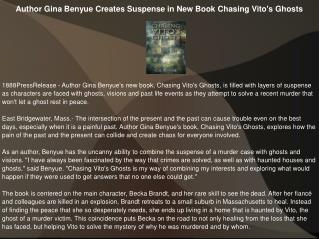 Author Gina Benyue Creates Suspense in New Book Chasing