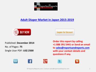 Adult Diaper Market in Japan to grow at 9.35% by 2019