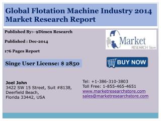 Global Flotation Machine Industry 2014 Market Research Repor