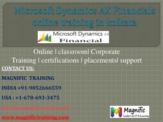 Msdynamics Ax Financials Online Training in Kolkata