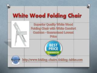 White Wood Folding Chair