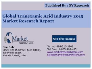 Global Tranexamic Acid Industry 2015 Market Analysis Survey