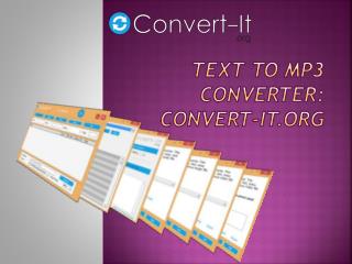 Text to MP3 Converter Convert-it.org