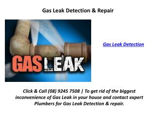 Gas Leak Detection & Repair