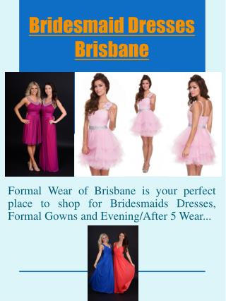 Formal Wear Brisbane