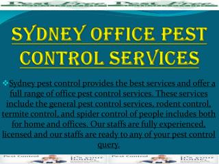 Sydney Offive Pest Control Services