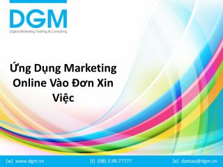 Ứng dụng marketing Online vào đơn xin việc