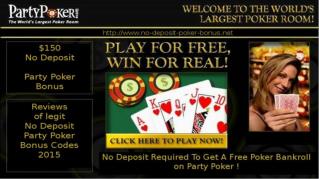 Play for Free with a Party Poker No Deposit Bonus