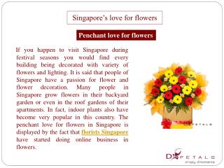 Singapore’s love for flowers