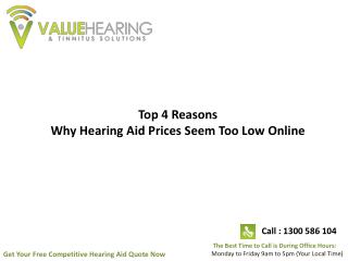 Top 4 Reasons Why Hearing Aid Prices Seem Too Low Online