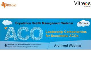 Archived Webinar: Leadership Competencies for Successful ACO