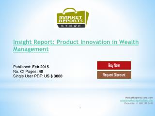 Wealth Management: Product Innovations