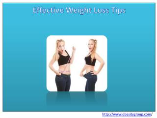 Effective Weight Loss Tips