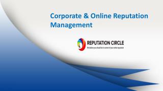 Corporate and Online Reputation Management