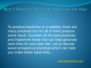 Best 7 Practices To Make Backlinks For your website