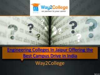 Engineering Colleges In Jaipur Offering the Best Campus Driv