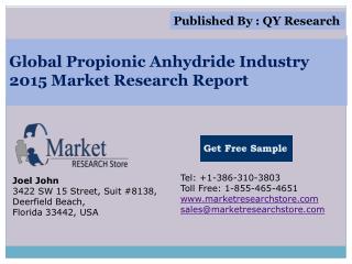 Global Propionic Anhydride Industry 2015 Market Analysis Sur