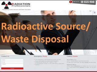 Radiation waste management