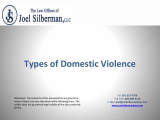 Types of Domestic Violence
