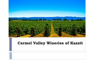 Carmel Valley Wineries of Kazzit