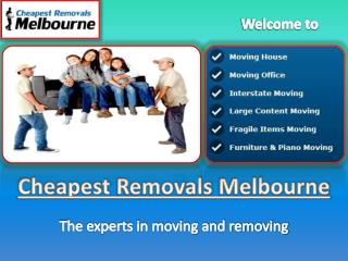 Furniture Removalists in Melbourne - Cheapest Removals Melbo