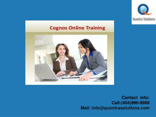 Cognos Online Training by Quontra Solutions