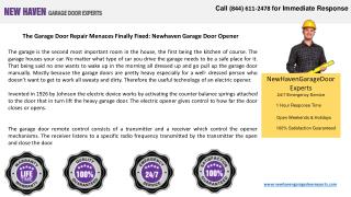 The Garage Door Repair Menaces Finally Fixed: Newhaven Garag