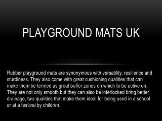 Playground mats UK