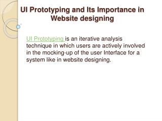 UI Prototyping and Its Importance in Website designing