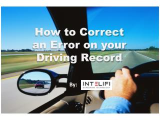 How to Correct an Error on your Driving Record