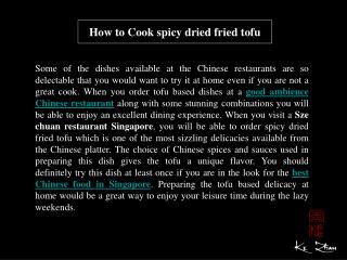 How to Cook spicy dried fried tofu