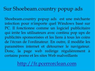Enlever Shoebeam.country popup ads