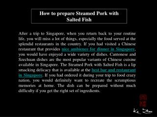 How to prepare Steamed Pork with Salted Fish