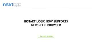 Instart Logic Now Supports New Relic Browser