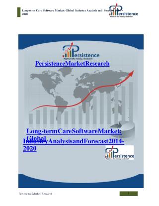 Long-term Care Software Market: Global Industry Analysis and