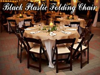 Black Plastic Folding Chair