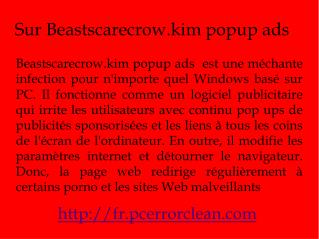 Enlever Beastscarecrow.kim popup ads