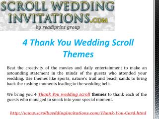 4 Thank You Wedding Scroll Themes