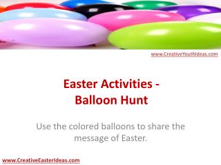 Easter Activities - Balloon Hunt