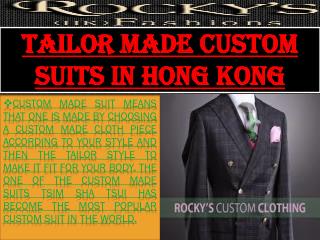 Tailor Made Custom Suits in Hong Kong