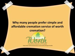 Simple and affordable cremation service