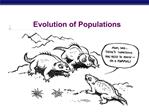 Populations evolve