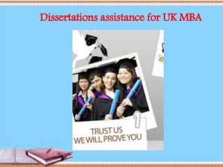 Dissertations assistance for uk mba